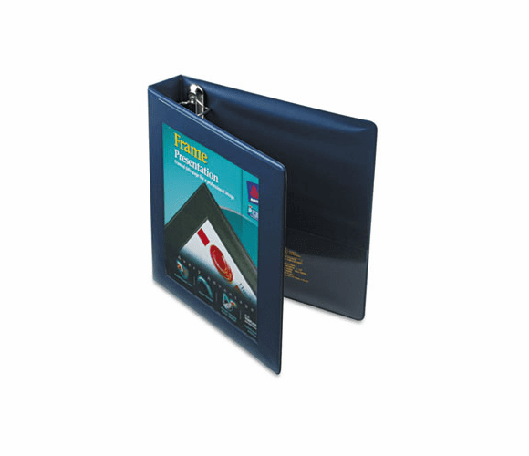 AVE68059 Framed View Binder With One Touch Locking EZD Rings, 1-1/2" Capacity, Navy Blue By AVERY-DENNISON