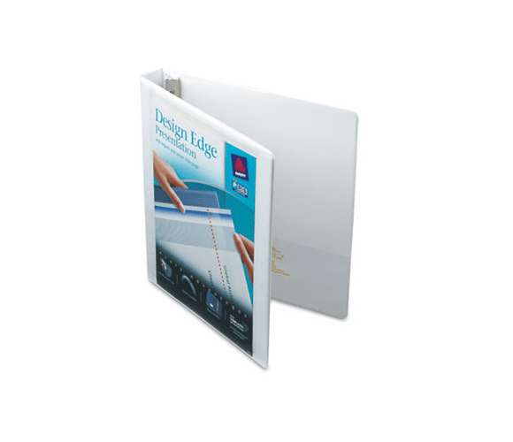 AVE68082 Design Edge Presentation View Binder, 1" Capacity, White By AVERY-DENNISON
