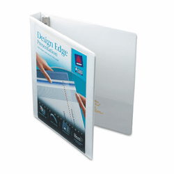 AVE68082 Design Edge Presentation View Binder, 1" Capacity, White By AVERY-DENNISON
