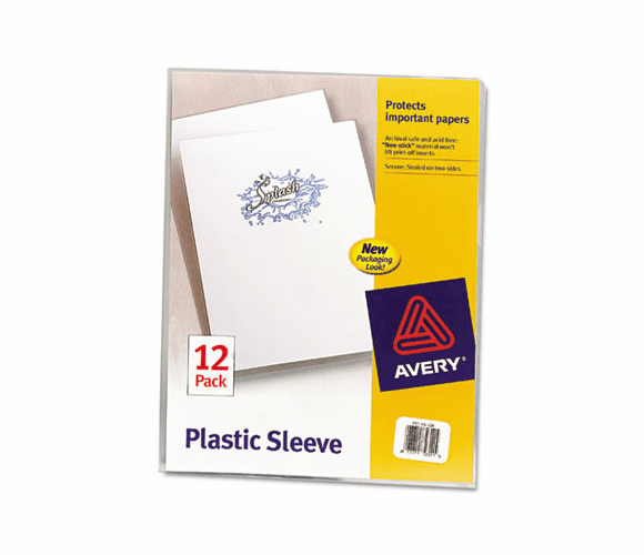 AVE72311 Plastic Sleeves, Letter, Polypropylene, Clear, 12/Pack By AVERY-DENNISON
