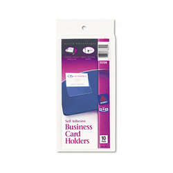 AVE73720 Self-Adhesive Business Card Holders, Top Load, 3-1/2 x 2, Clear, 10/Pack By AVERY-DENNISON