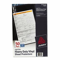 AVE73899 Top-Load Vinyl Sheet Protectors, Heavy Gauge, Legal, Clear, 50/Box By AVERY-DENNISON