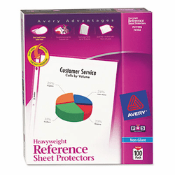 AVE74102 Top-Load Poly Sheet Protectors, Heavy Gauge, Letter, Nonglare, 100/Box By AVERY-DENNISON