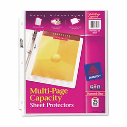 AVE74171 Multi-Page Top-Load Sheet Protectors, Heavy Gauge, Letter, Clear, 25/Pack By AVERY-DENNISON