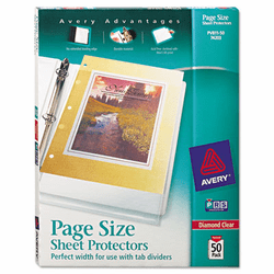 AVE74203 Top-Load Poly 3-Hole Punched Sheet Protectors, Ltr, Diamond Clear, 50/Box By AVERY-DENNISON