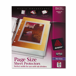 AVE74204 Top-Load Poly Three-Hole Sheet Protectors, Non-Glare, Letter, 50/Box By AVERY-DENNISON