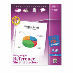 AVE74401 Top-Load Poly Sheet Protectors, Super Heavy, Letter, Nonglare, 200/Box By AVERY-DENNISON