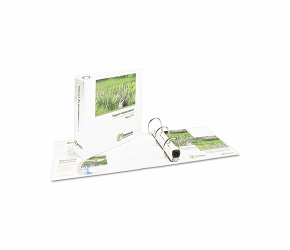 AVE79193 Nonstick Heavy-Duty EZD Reference View Binder, 3" Capacity, White By AVERY-DENNISON