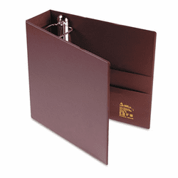 AVE79363 Heavy-Duty Vinyl EZD Ring Reference Binder, 3" Capacity, Maroon By AVERY-DENNISON
