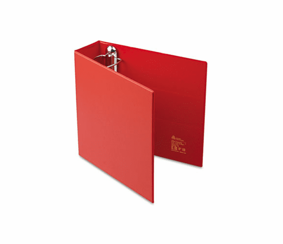 AVE79583 Heavy-Duty Vinyl EZD Ring Reference Binder, 3" Capacity, Red By AVERY-DENNISON