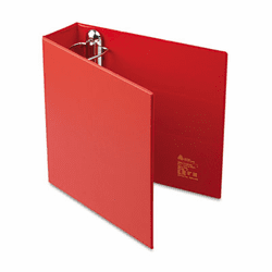 AVE79583 Heavy-Duty Vinyl EZD Ring Reference Binder, 3" Capacity, Red By AVERY-DENNISON