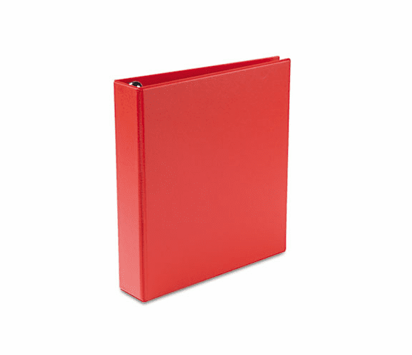 AVE79585 Heavy-Duty Vinyl EZD Ring Reference Binder, 1-1/2" Capacity, Red By AVERY-DENNISON