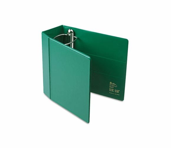AVE79786 Heavy-Duty Vinyl EZD Reference Binder With Finger Hole, 5" Capacity, Green By AVERY-DENNISON