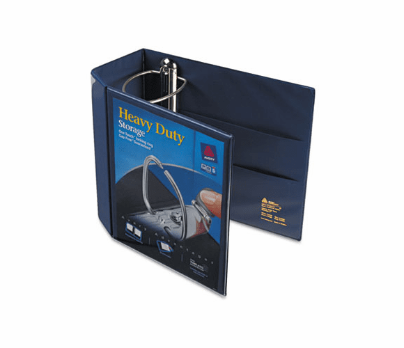 AVE79806 Nonstick Heavy-Duty EZD Reference View Binder, 5" Capacity, Navy Blue By AVERY-DENNISON