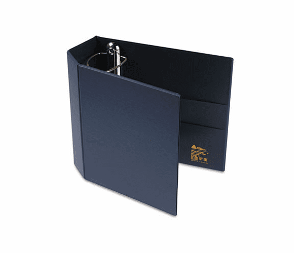 AVE79824 Heavy-Duty Vinyl EZD Ring Reference Binder, 4" Capacity, Navy Blue By AVERY-DENNISON