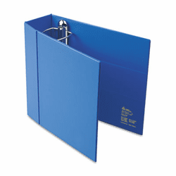 AVE79884 Heavy-Duty Vinyl EZD Ring Reference Binder, 4" Capacity, Blue By AVERY-DENNISON
