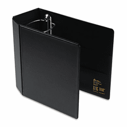 AVE79986 Heavy-Duty Vinyl EZD Reference Binder With Finger Hole, 5" Capacity, Black By AVERY-DENNISON