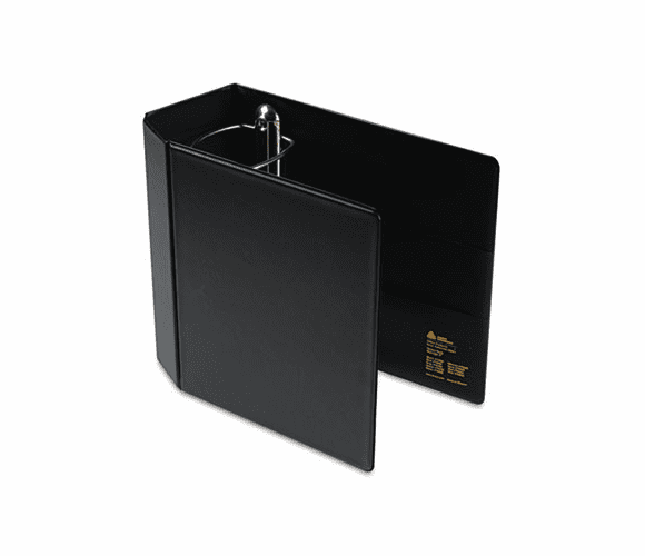 AVE79986 Heavy-Duty Vinyl EZD Reference Binder With Finger Hole, 5" Capacity, Black By AVERY-DENNISON