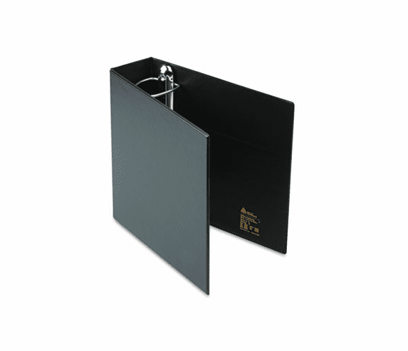AVE79993 Heavy-Duty Vinyl EZD Ring Reference Binder, Label Holder, 3" Capacity, Black By AVERY-DENNISON