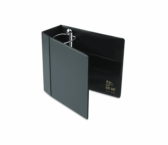 AVE79996 Heavy-Duty Vinyl EZD Reference Binder With Label Holder, 5" Capacity, Black By AVERY-DENNISON