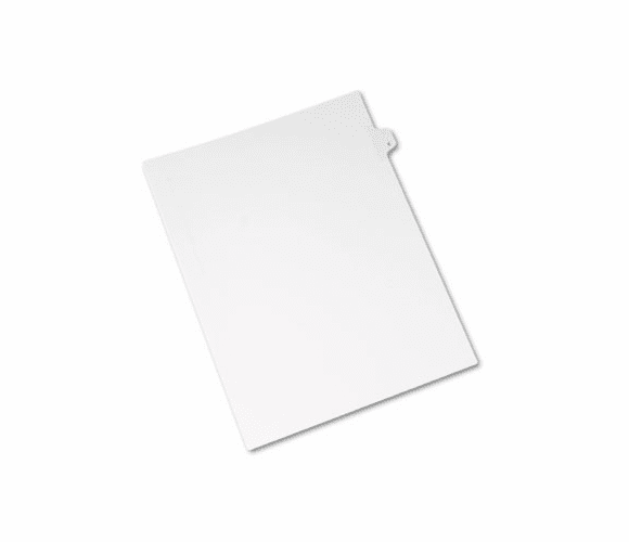 AVE82167 Allstate-Style Legal Side Tab Divider, Title: E, Letter, White, 25/Pack By AVERY-DENNISON