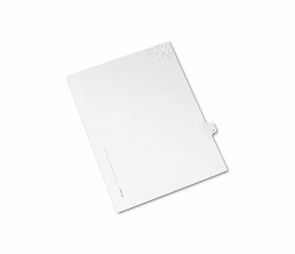 AVE82170 Allstate-Style Legal Side Tab Divider, Title: H, Letter, White, 25/Pack By AVERY-DENNISON