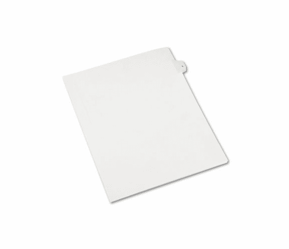 AVE82203 Allstate-Style Legal Side Tab Divider, Title: 5, Letter, White, 25/Pack By AVERY-DENNISON