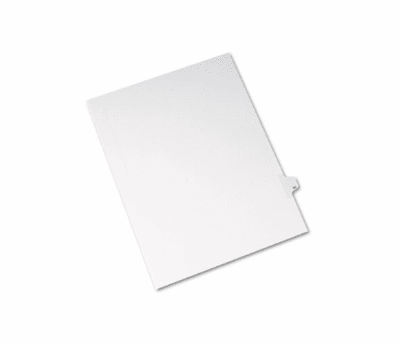 AVE82218 Allstate-Style Legal Side Tab Divider, Title: 20, Letter, White, 25/Pack By AVERY-DENNISON