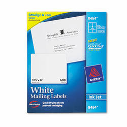 AVE8464 Shipping Labels with TrueBlock Technology, 3-1/3 x 4, White, 600/Box By AVERY-DENNISON