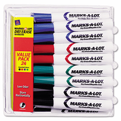 AVE98188 Desk Style Dry Erase Markers, Chisel Tip, Assorted, 24/Pack By AVERY-DENNISON