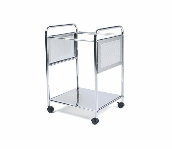 AVT34061 Mobile File Cart w/Stationary Shelf, 18w x 15-1/4d x 25-1/2h, Chrome By ADVANTUS CORPORATION