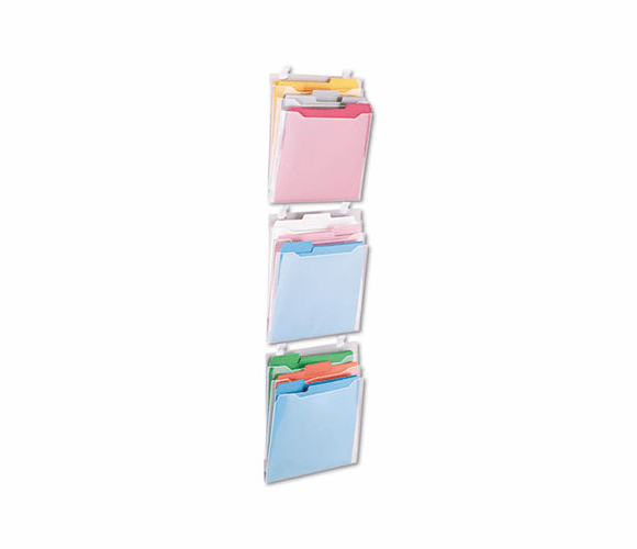 AVT75316 Transparent Three Pocket Panel Wall Organizers, Letter, Clear By ADVANTUS CORPORATION