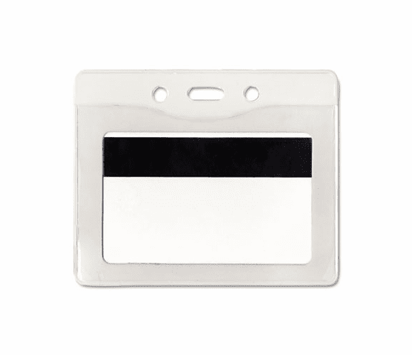 AVT75411 Security ID Badge Holder, Horizontal, 3 7/8w x 2 5/8h, Clear, 50/Box By ADVANTUS CORPORATION