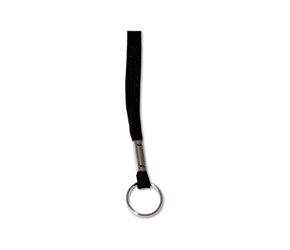 AVT75423 Deluxe Lanyards, Ring Style, 36" Long, Black, 24/Box By ADVANTUS CORPORATION