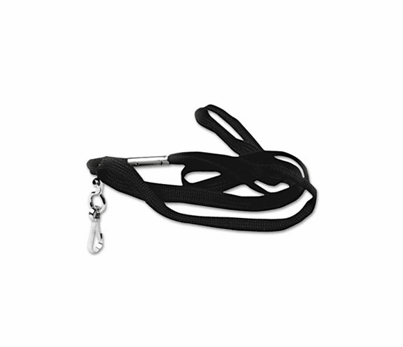 AVT75424 Deluxe Lanyards, J-Hook Style, 36" Long, Black, 24/Box By ADVANTUS CORPORATION