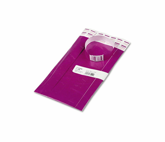 AVT75440 Crowd Management Wristbands, Sequentially Numbered, Purple, 100/Pack By ADVANTUS CORPORATION
