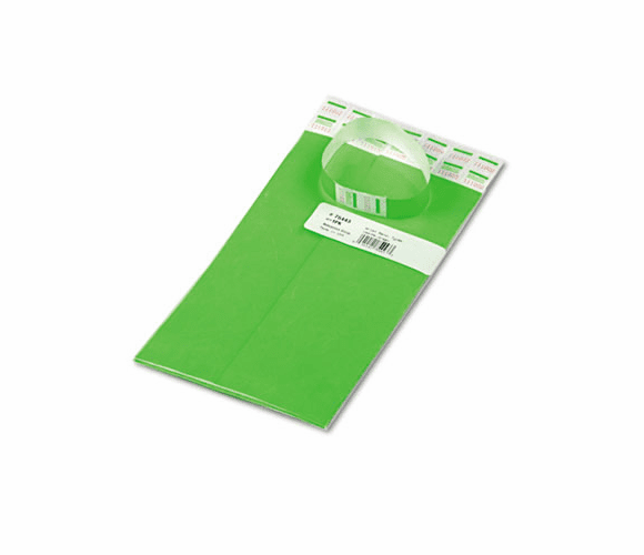 AVT75443 Crowd Management Wristbands, Sequentially Numbered, Green, 100/Pack By ADVANTUS CORPORATION