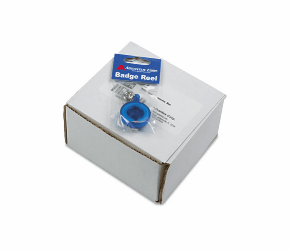 AVT75472 Translucent Retractable ID Card Reel, 34" Extension, Blue, 12/Pack By ADVANTUS CORPORATION
