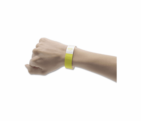 AVT75512 Crowd Management Wristbands, Sequentially Numbered, Yellow, 500/Pack By ADVANTUS CORPORATION