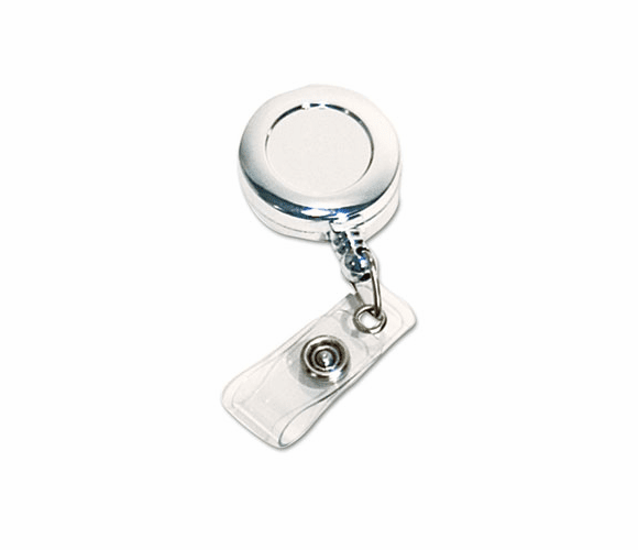 AVT75544 Retractable ID Card Reel, 30" Extension, Chrome, 12/Pack By ADVANTUS CORPORATION