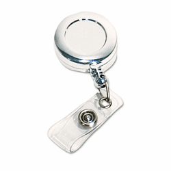 AVT75544 Retractable ID Card Reel, 30" Extension, Chrome, 12/Pack By ADVANTUS CORPORATION