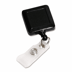 AVT75546 Square Retractable ID Card Reel, 30" Extension, Black, 12/Pack By ADVANTUS CORPORATION