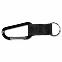 AVT75556 Carabiner Key Chains, Split Key Rings, Aluminum, Black, 10/Pack By ADVANTUS CORPORATION