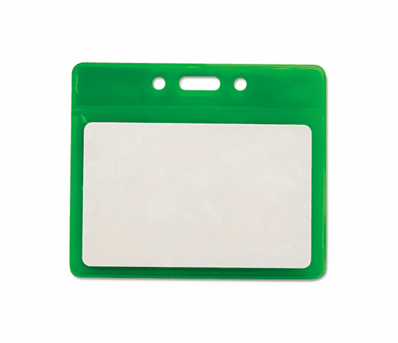 AVT75561 Reflective Badge Holders, Horizontal, 3 1/2" x 2 1/2", Green, 25/Pack By ADVANTUS CORPORATION