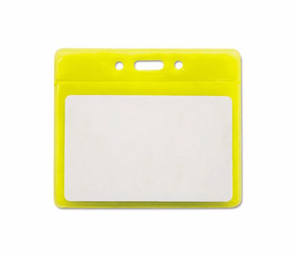 AVT75562 Reflective Badge Holders, Vertical, 3 1/2" x 2 1/2", Yellow, 25/Pack By ADVANTUS CORPORATION