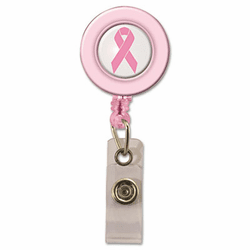 AVT75567 Breast Cancer Card Reel, 30" Extension, Pink, 10/Box By ADVANTUS CORPORATION
