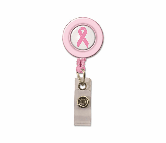 AVT75567 Breast Cancer Card Reel, 30" Extension, Pink, 10/Box By ADVANTUS CORPORATION