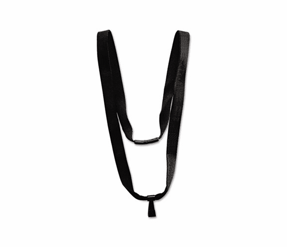AVT75574 Earth-Friendly Lanyard, J-Hook Style, 36" Long, Black, 10/Box By ADVANTUS CORPORATION