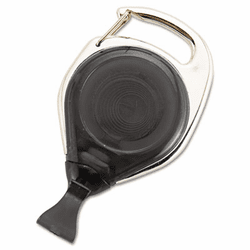 AVT75579 Recycled Carabiner-Style Badge Reels,34" Extension, Smoke, 12/Pack By ADVANTUS CORPORATION