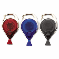 AVT75580 Recycled Carabiner-Style Badge Reels,34" Extension, Assorted, 20/Pack By ADVANTUS CORPORATION